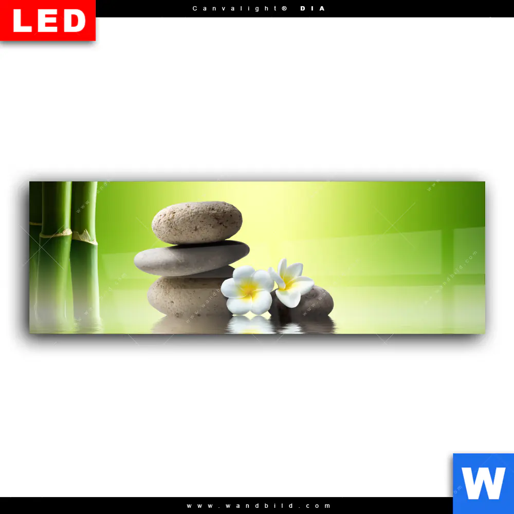 Wechselmotiv Acrylglas Canvalight® DIA | Bambus & Steine | Panorama - Image 2