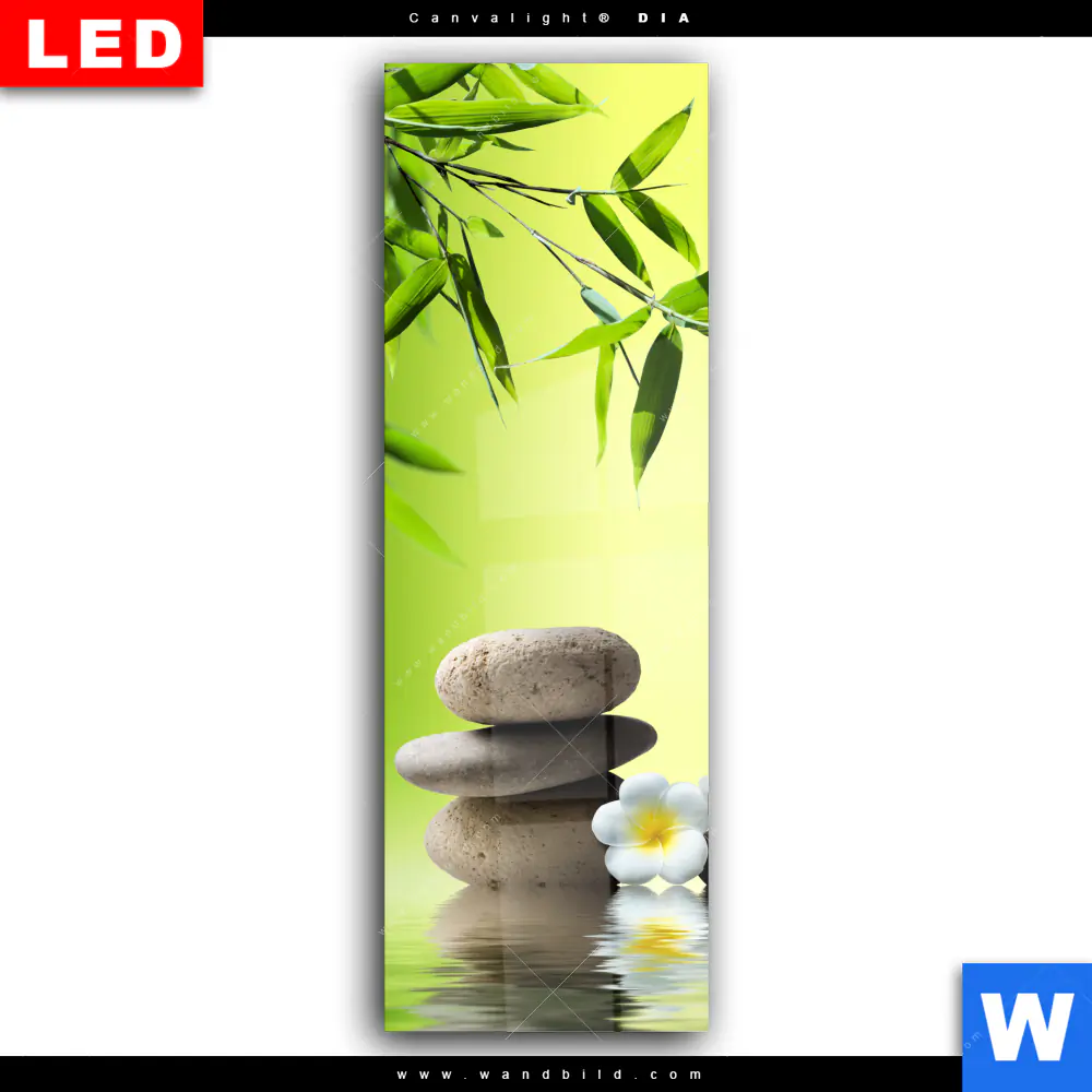 Wechselmotiv Acrylglas Canvalight® DIA | Bambus & Steine | Schmal - Image 2