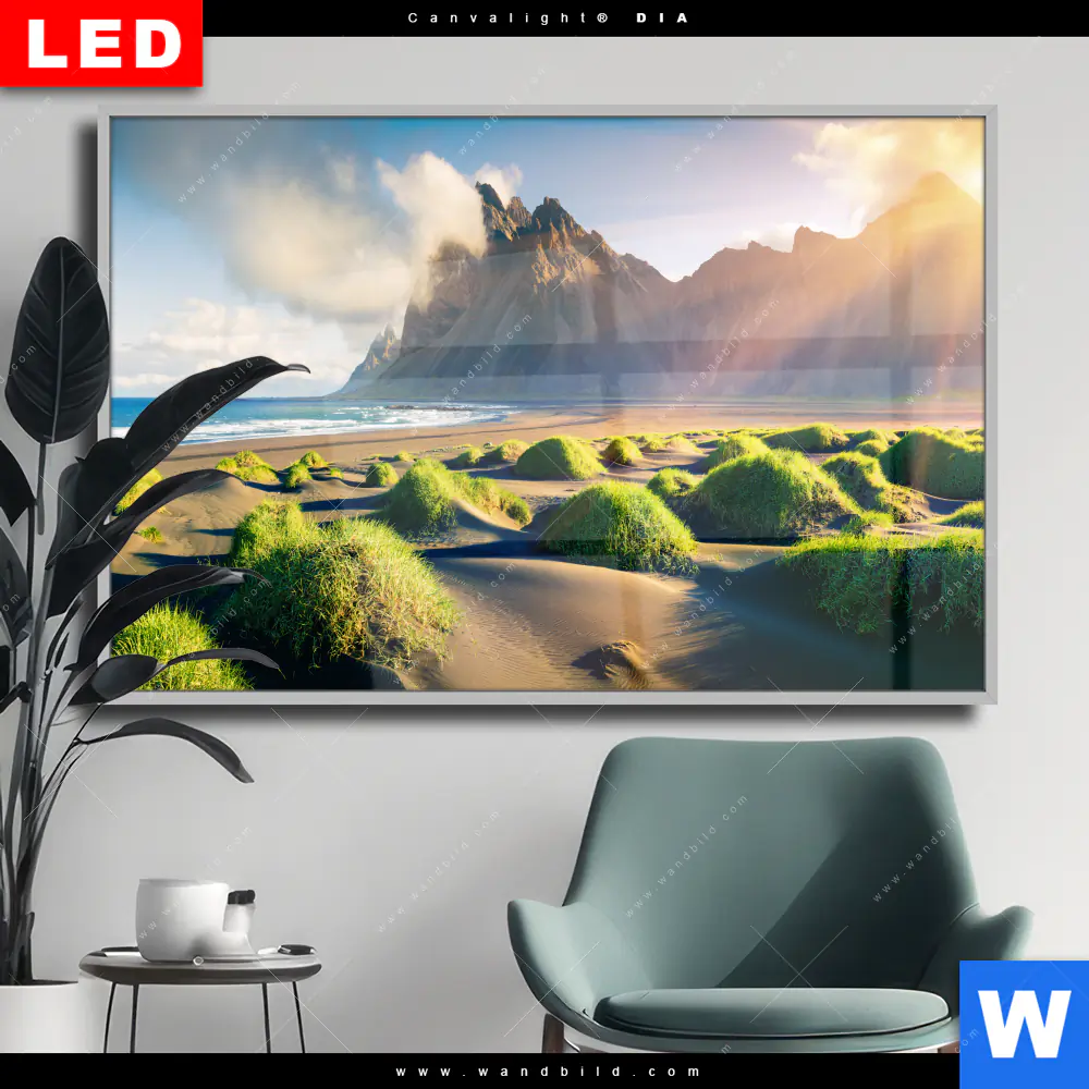 Wechselmotiv Acrylglas Canvalight® DIA | Beeindruckendes Island | Querformat