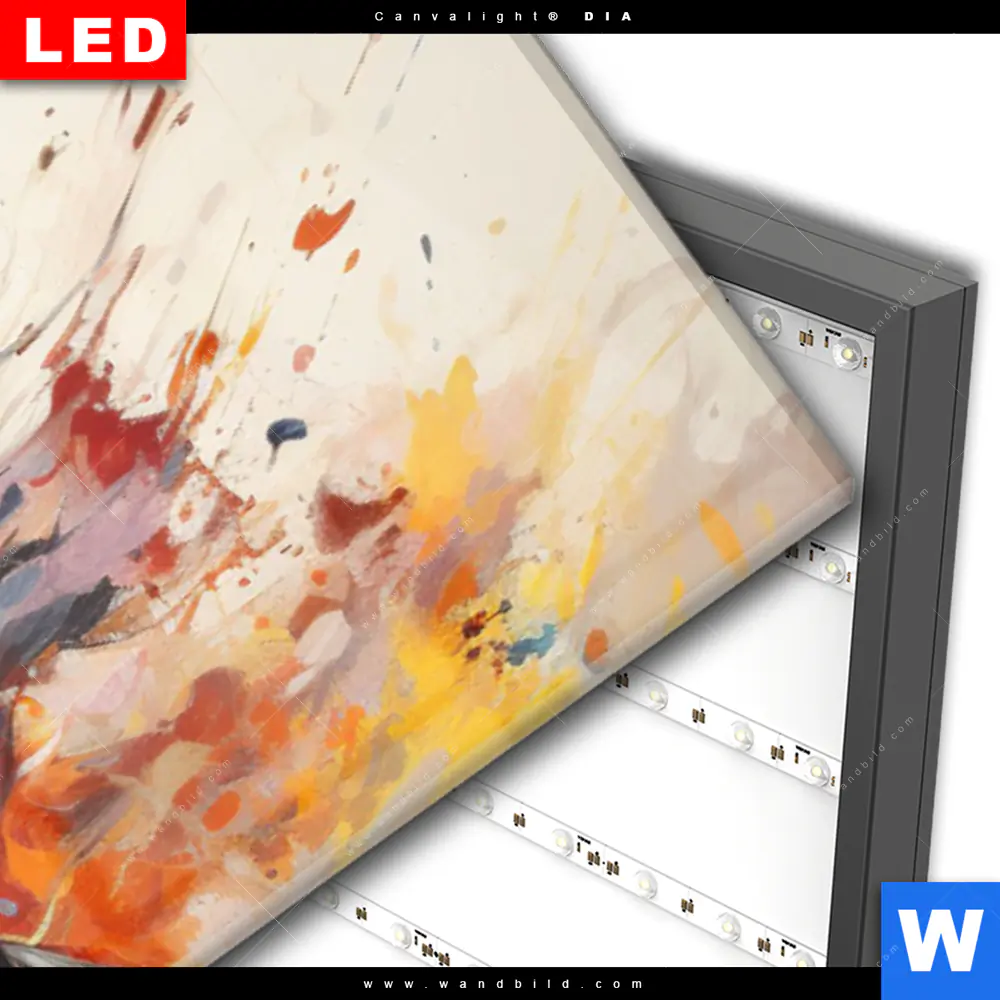 Wechselmotiv Acrylglas Canvalight® DIA | Bella - Abstraktes Pferdeporträt | Panorama - Image 3