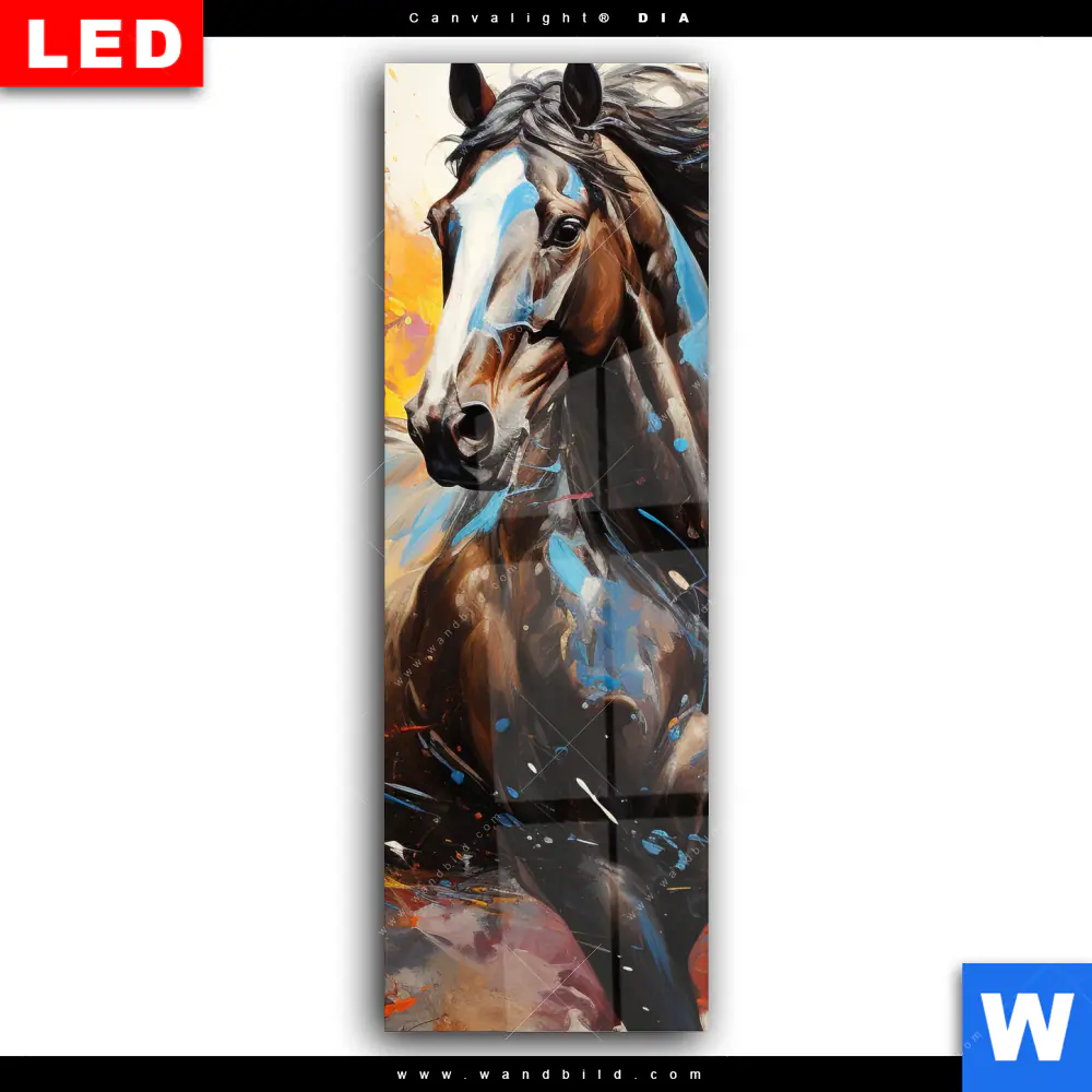Wechselmotiv Acrylglas Canvalight® DIA | Bella - Abstraktes Pferdeporträt | Schmal - Image 2