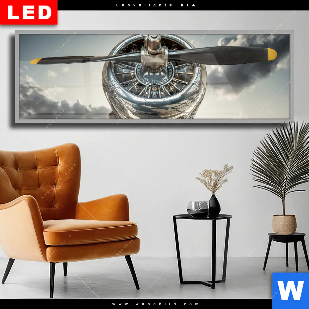 Wechselmotiv Acrylglas Canvalight® DIA | Bereit zum Abheben | Panorama