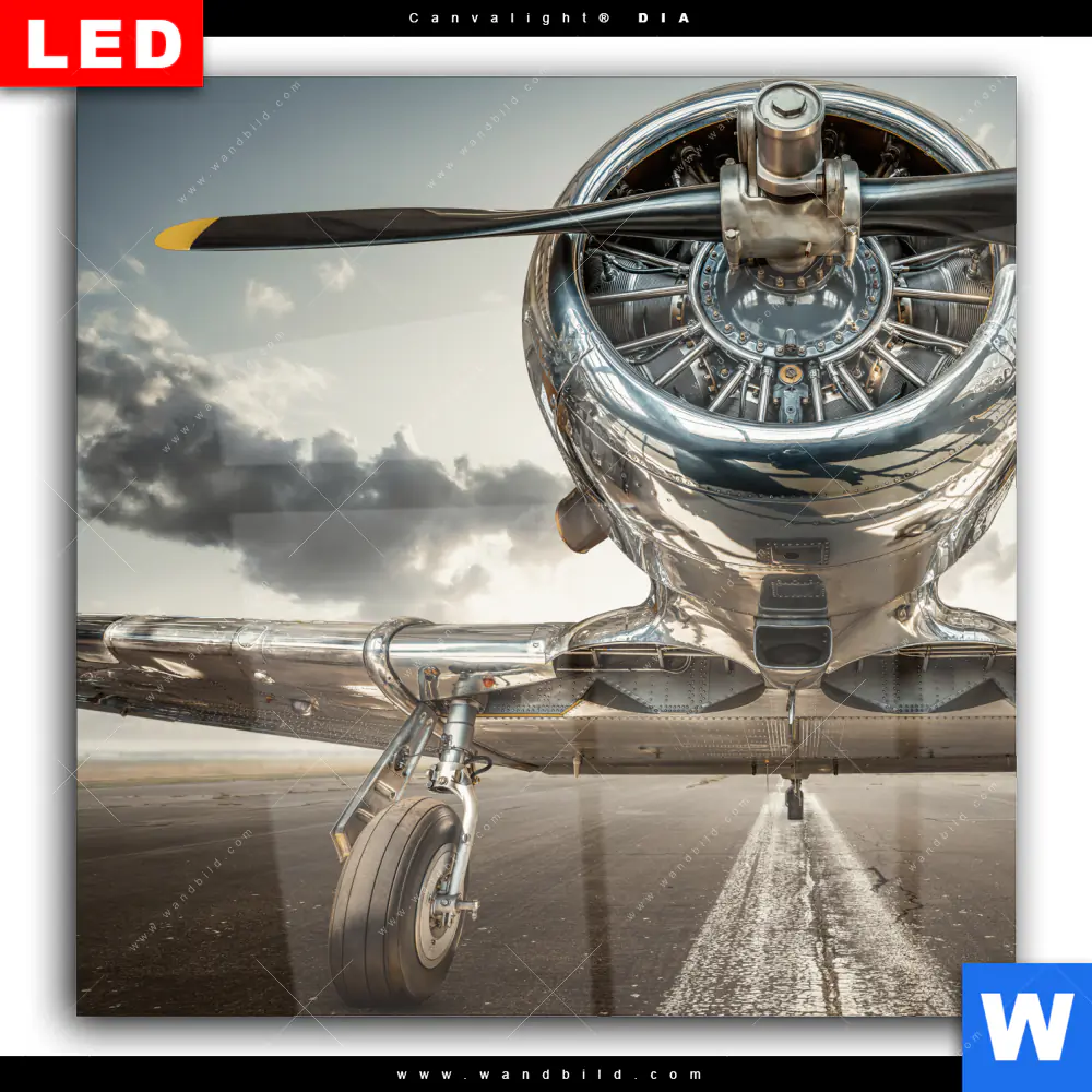 Wechselmotiv Acrylglas Canvalight® DIA | Bereit zum Abheben | Quadrat - Image 2