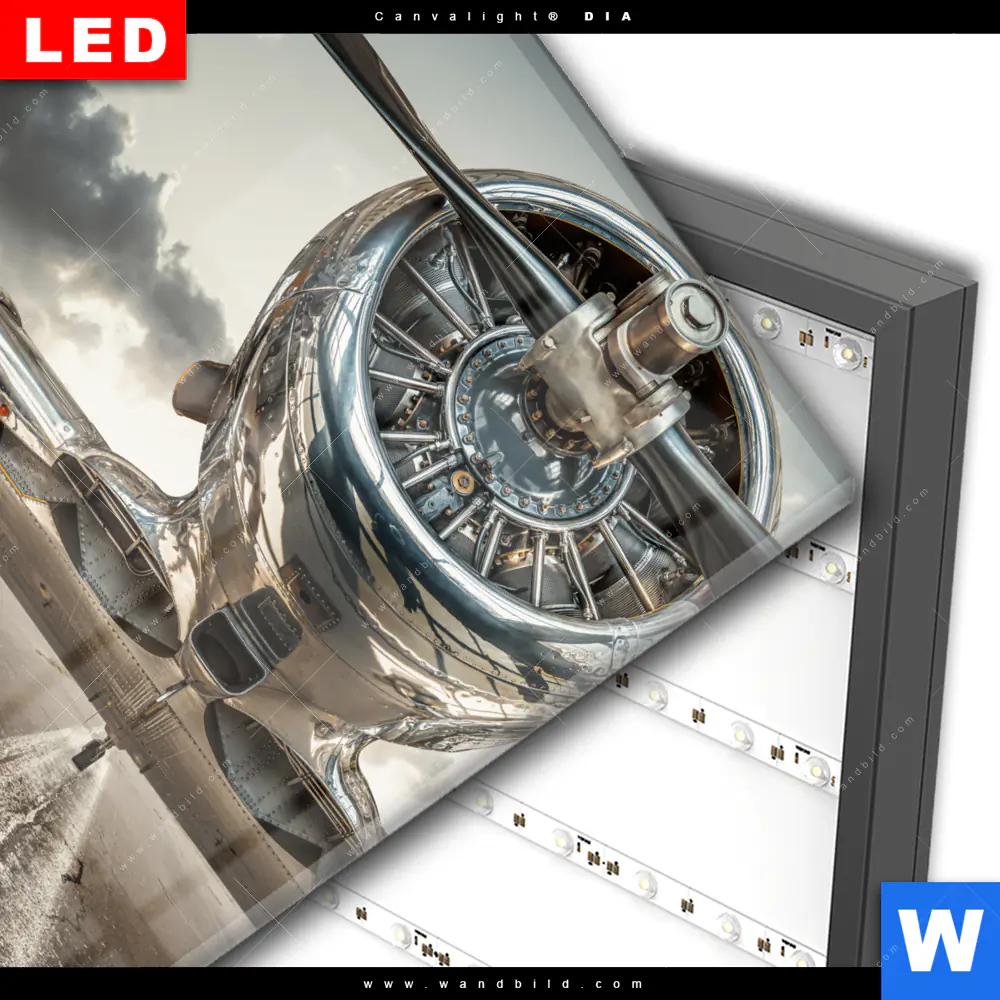 Wechselmotiv Acrylglas Canvalight® DIA | Bereit zum Abheben | Quadrat - Image 3