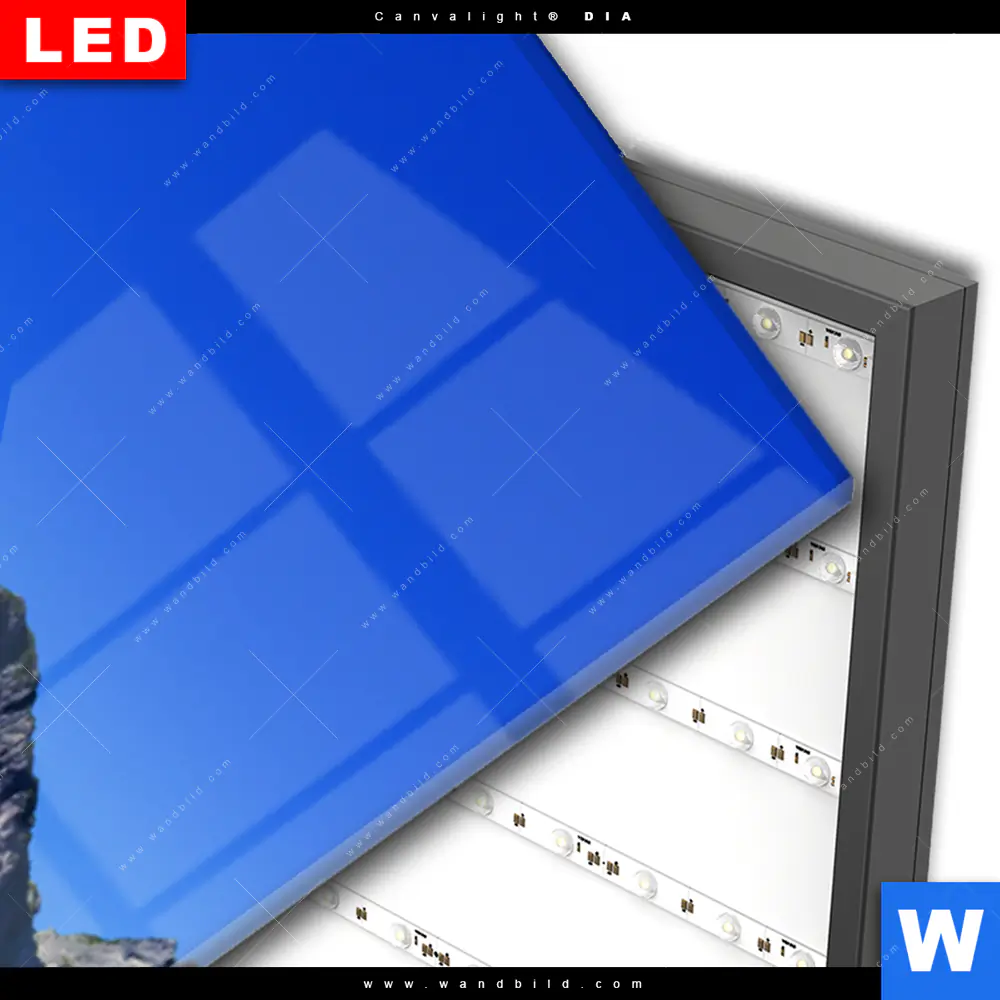 Wechselmotiv Acrylglas Canvalight® DIA | Bergsee in Amerika | Schmal - Image 3
