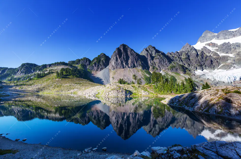 Wechselmotiv Acrylglas Canvalight® DIA | Bergsee in Amerika | Schmal - Image 5
