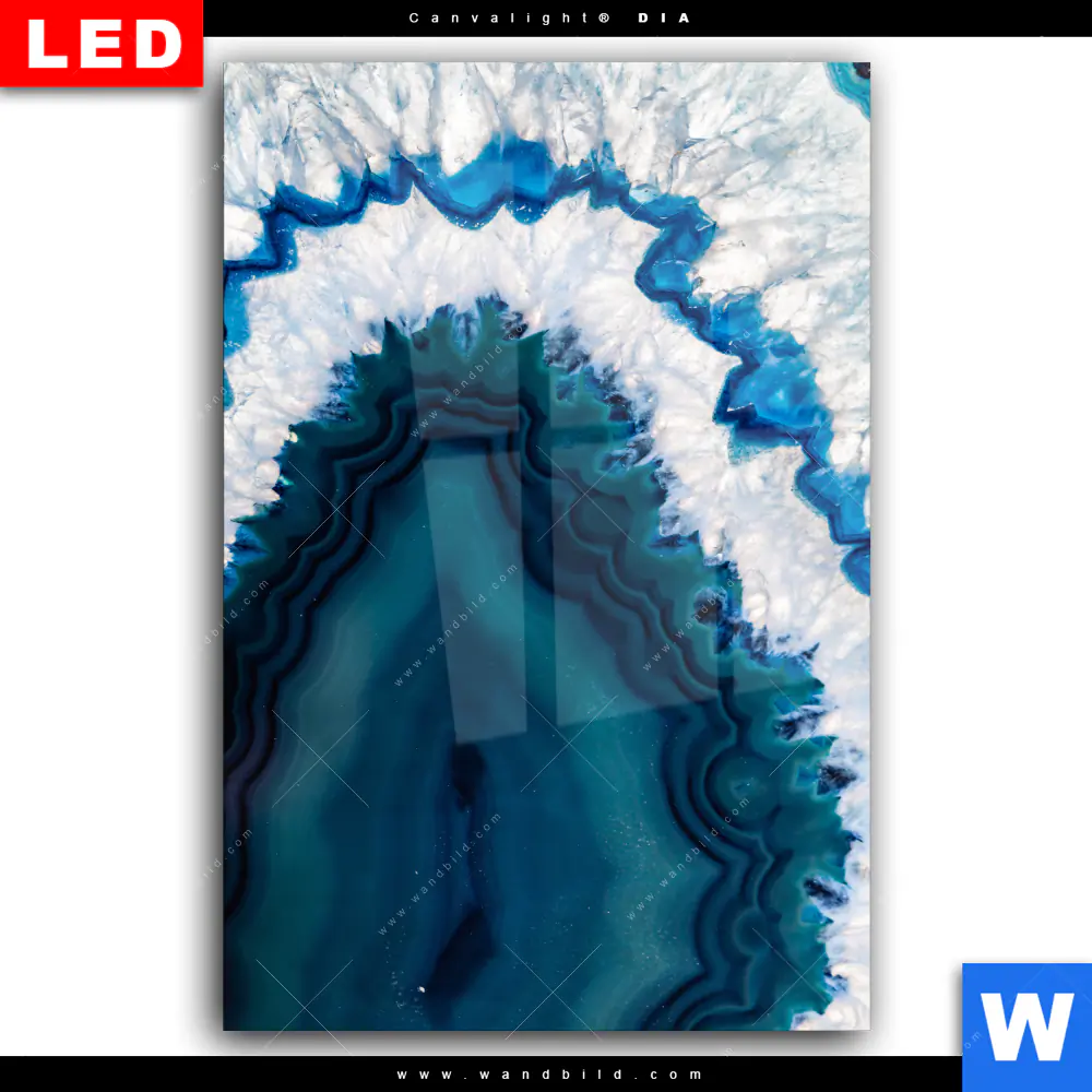 Wechselmotiv Acrylglas Canvalight® DIA | Blauer Achat | Hochformat - Image 2