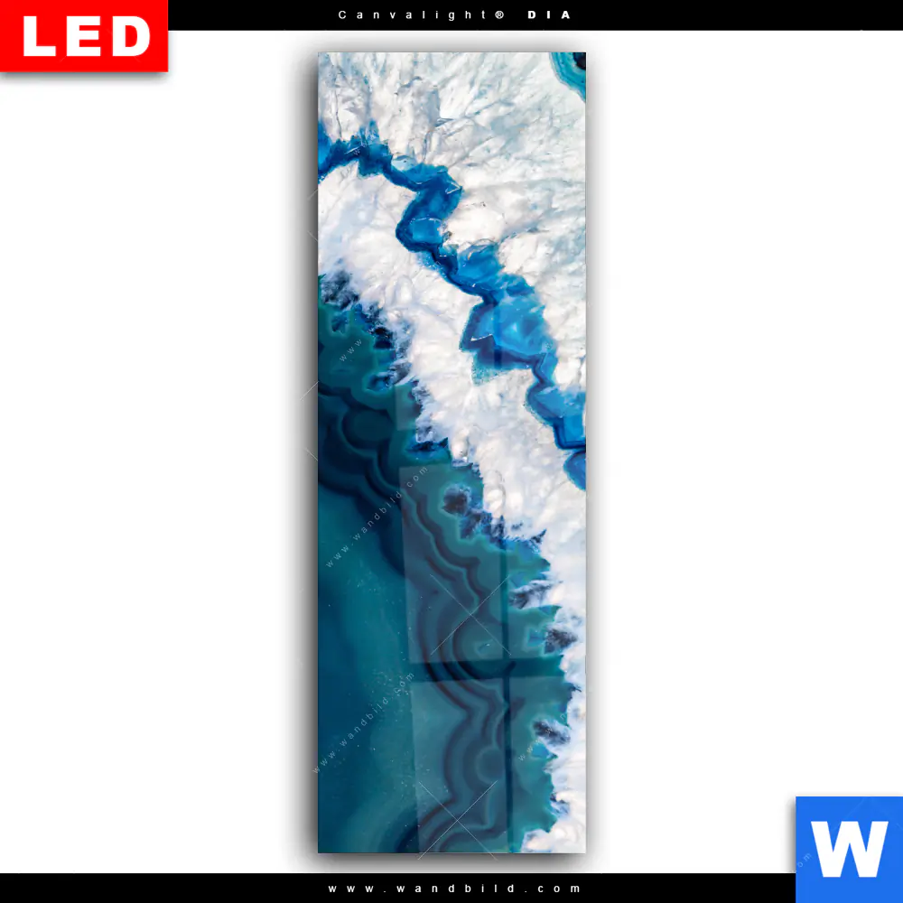 Wechselmotiv Acrylglas Canvalight® DIA | Blauer Achat | Schmal - Image 2