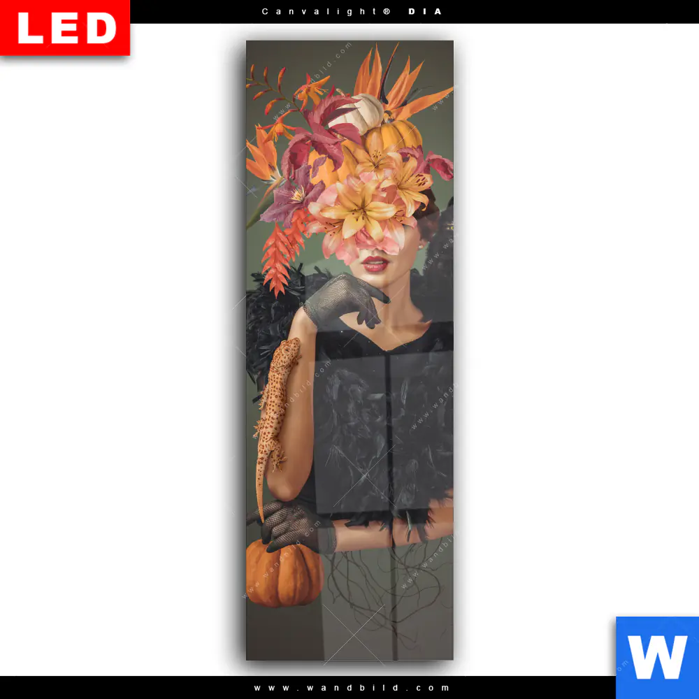 Wechselmotiv Acrylglas Canvalight® DIA | Blumenportrait einer Frau | Schmal - Image 2