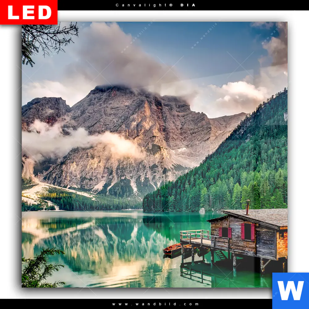 Wechselmotiv Acrylglas Canvalight® DIA | Bootshütte | Quadrat - Image 2