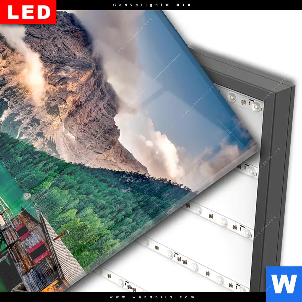 Wechselmotiv Acrylglas Canvalight® DIA | Bootshütte | Quadrat - Image 3