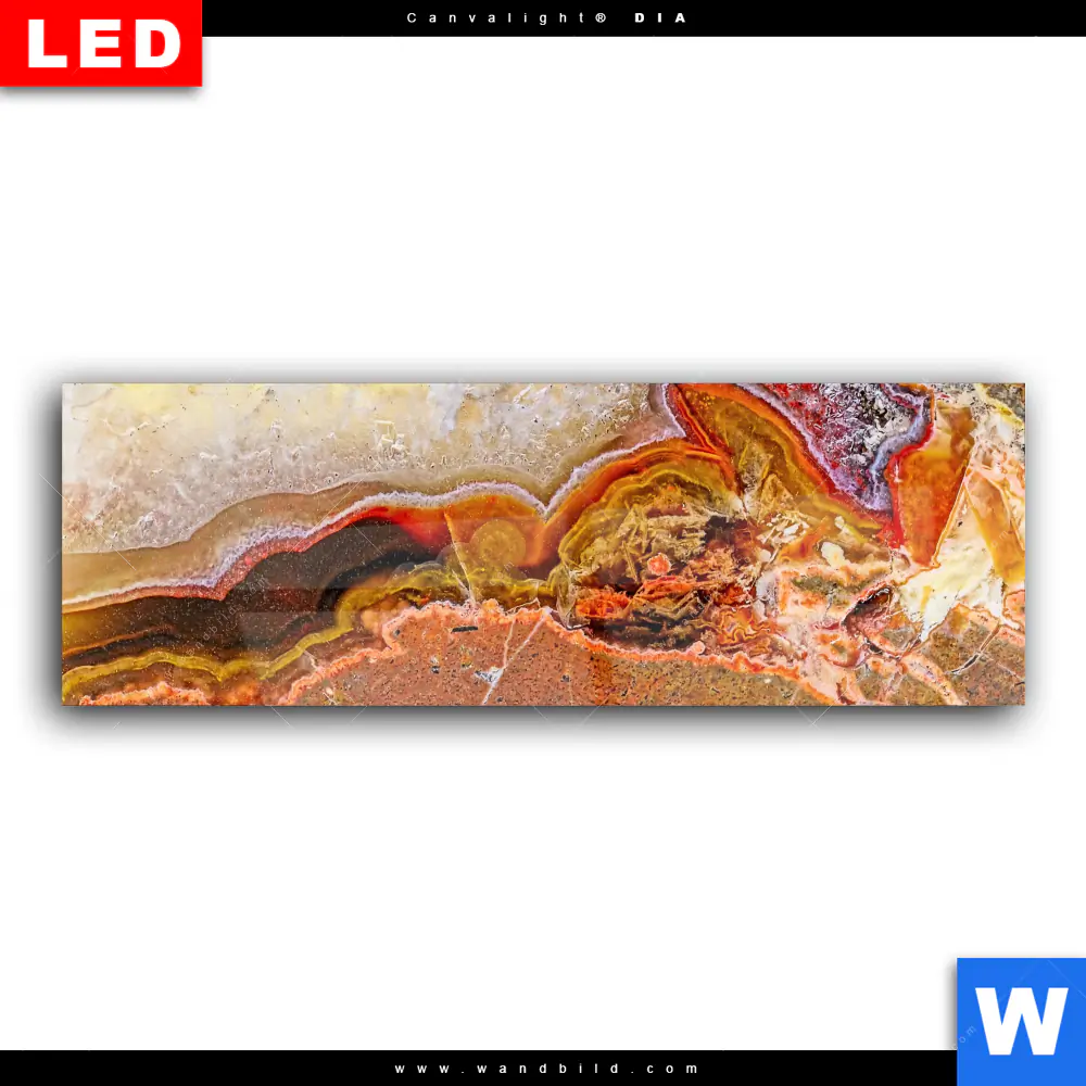 Wechselmotiv Acrylglas Canvalight® DIA | Brauner Edelstein | Panorama - Image 2