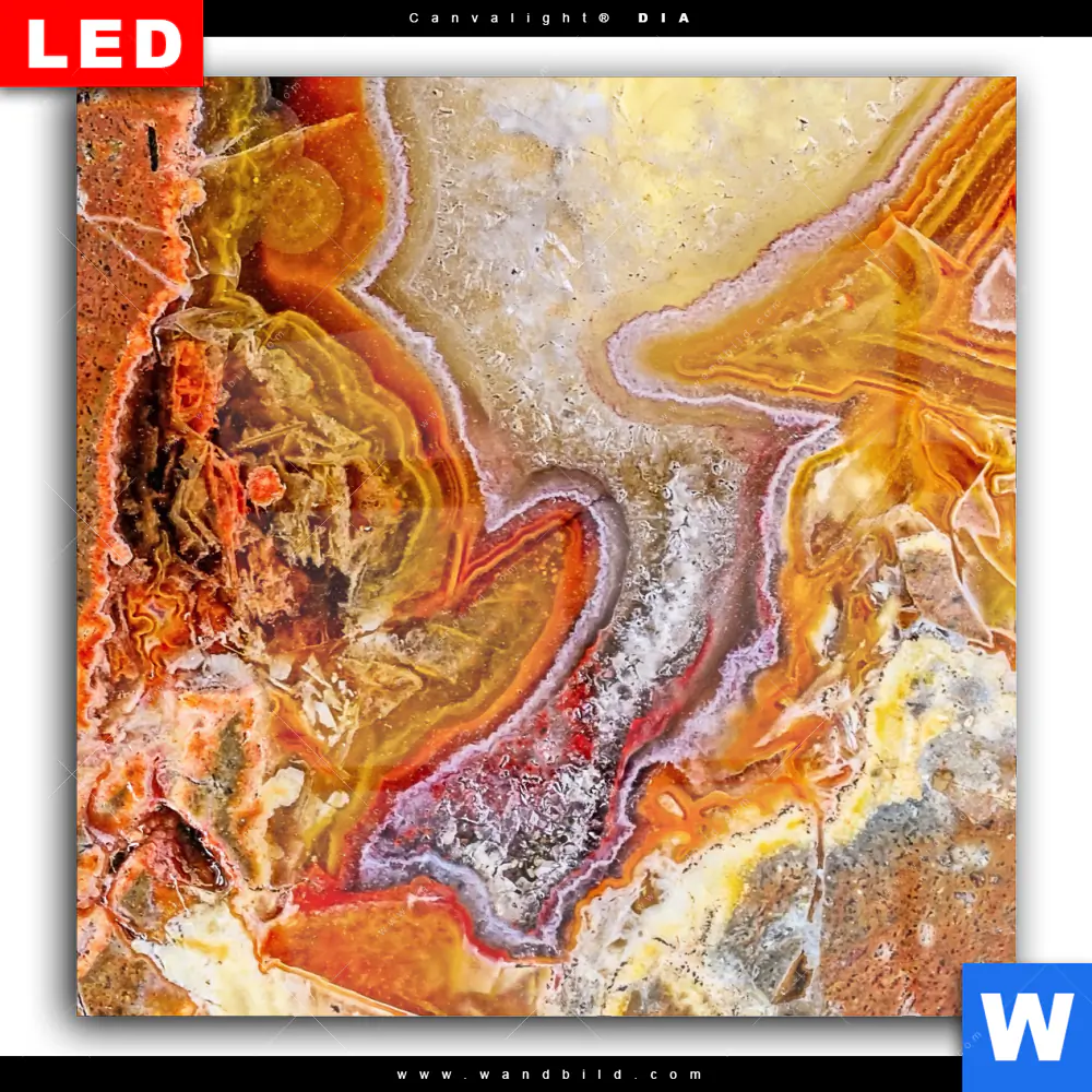 Wechselmotiv Acrylglas Canvalight® DIA | Brauner Edelstein | Quadrat - Image 2