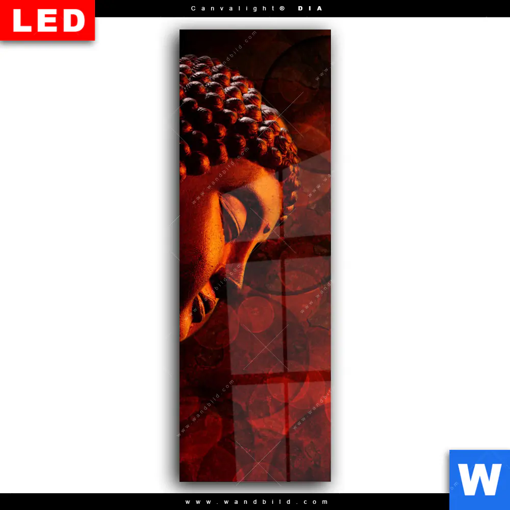 Wechselmotiv Acrylglas Canvalight® DIA | Bronze Zen Buddha | Schmal - Image 2