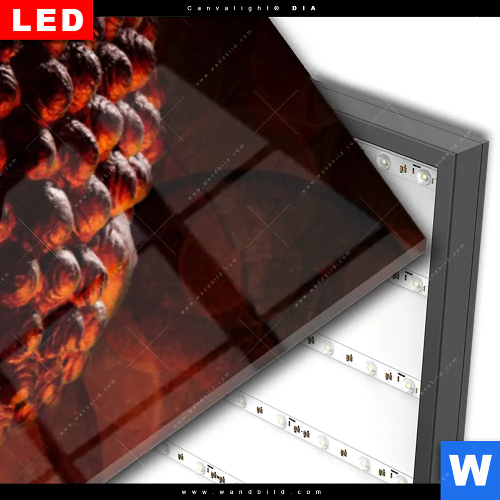 Wechselmotiv Acrylglas Canvalight® DIA | Bronze Zen Buddha | Schmal - Image 3