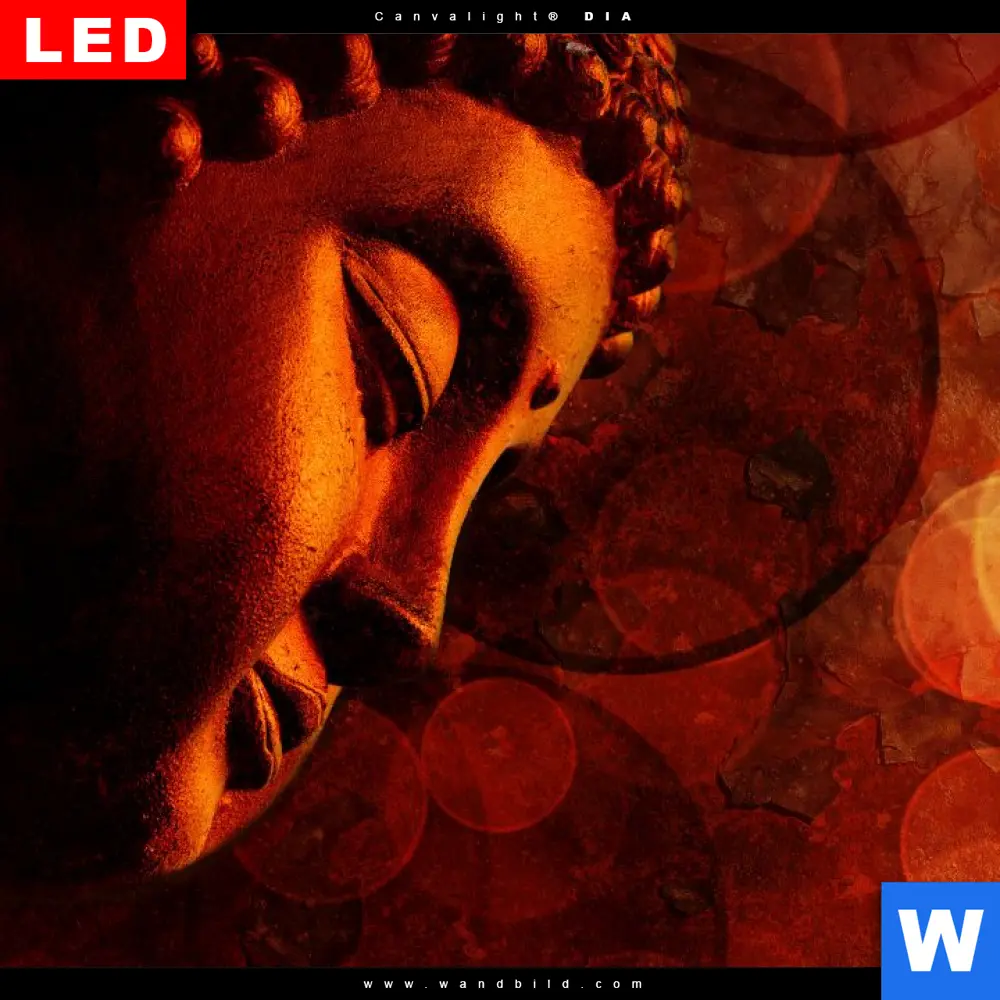 Wechselmotiv Acrylglas Canvalight® DIA | Bronze Zen Buddha | Schmal - Image 4