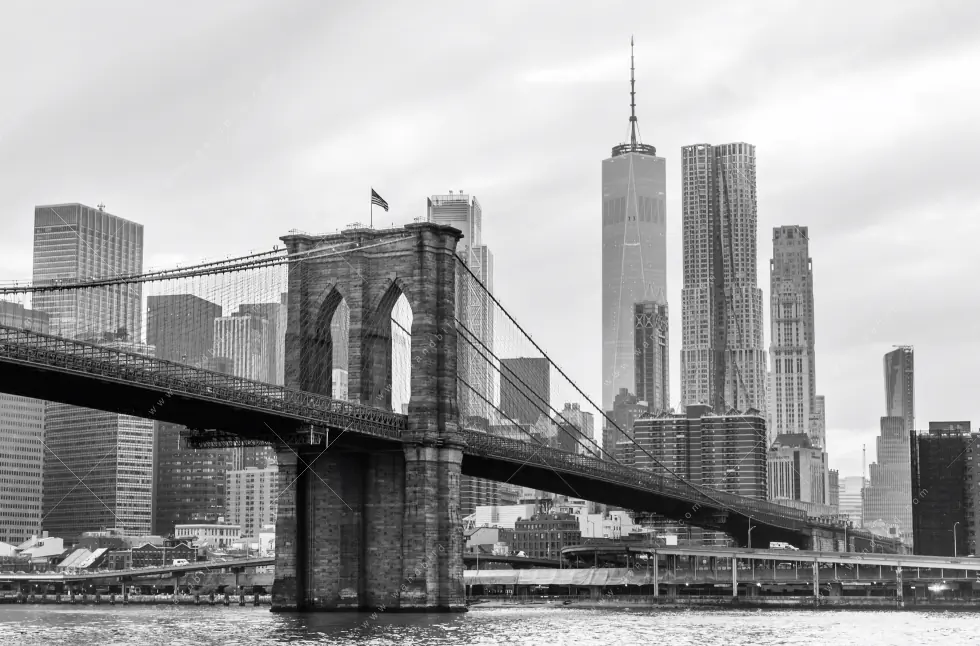 Wechselmotiv Acrylglas Canvalight® DIA | Brooklyn Bridge Schwarzweiß | Schmal - Image 5