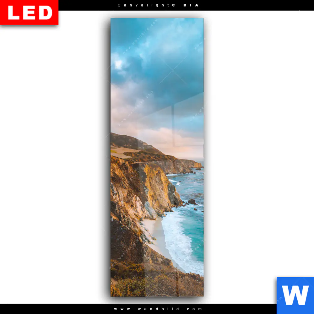 Wechselmotiv Acrylglas Canvalight® DIA | Brücke an der Küste | Schmal - Image 2
