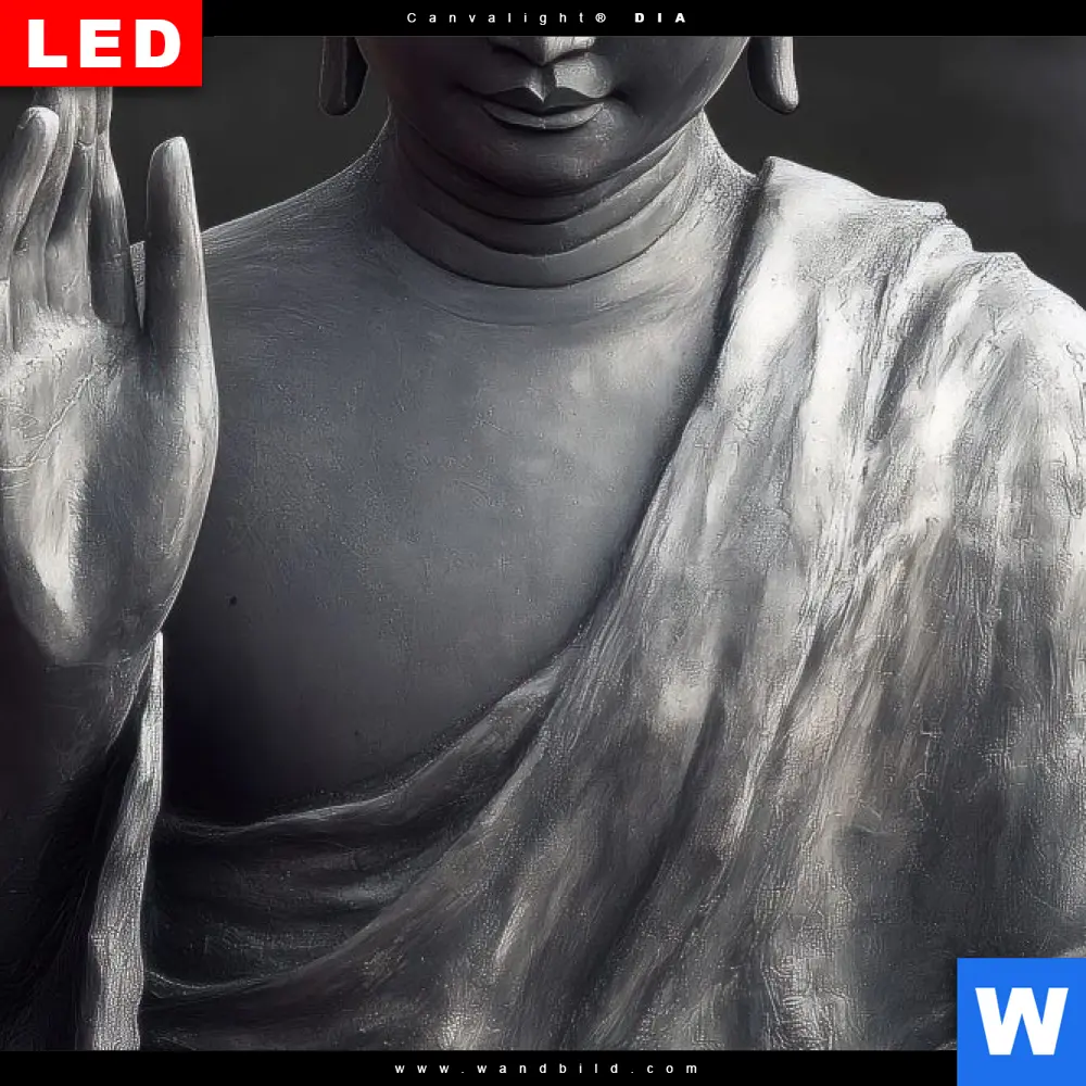 Wechselmotiv Acrylglas Canvalight® DIA | Buddha - Erleuchtung im Dunkeln | Quadrat - Image 4