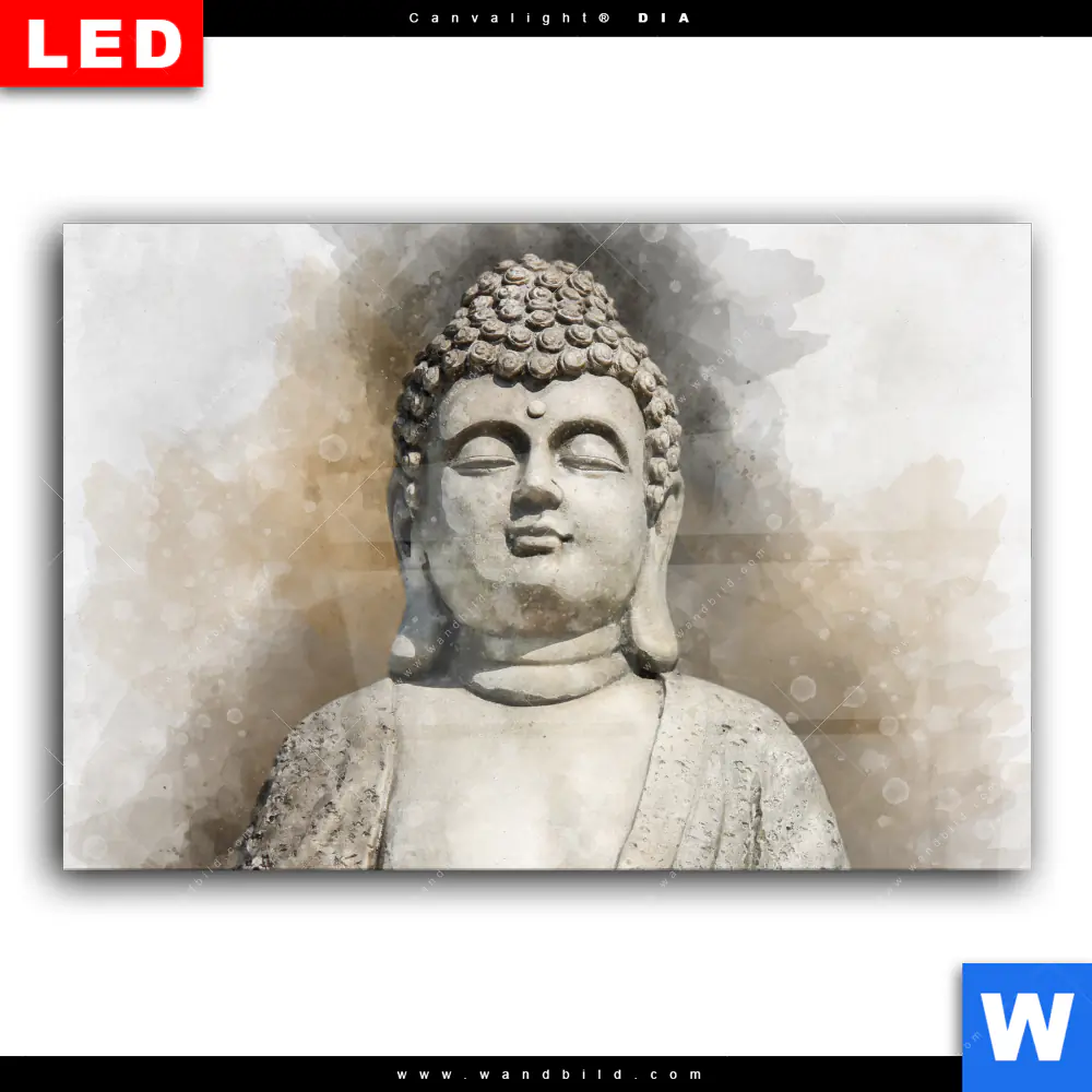 Wechselmotiv Acrylglas Canvalight® DIA | Buddha in Frieden | Querformat - Image 2