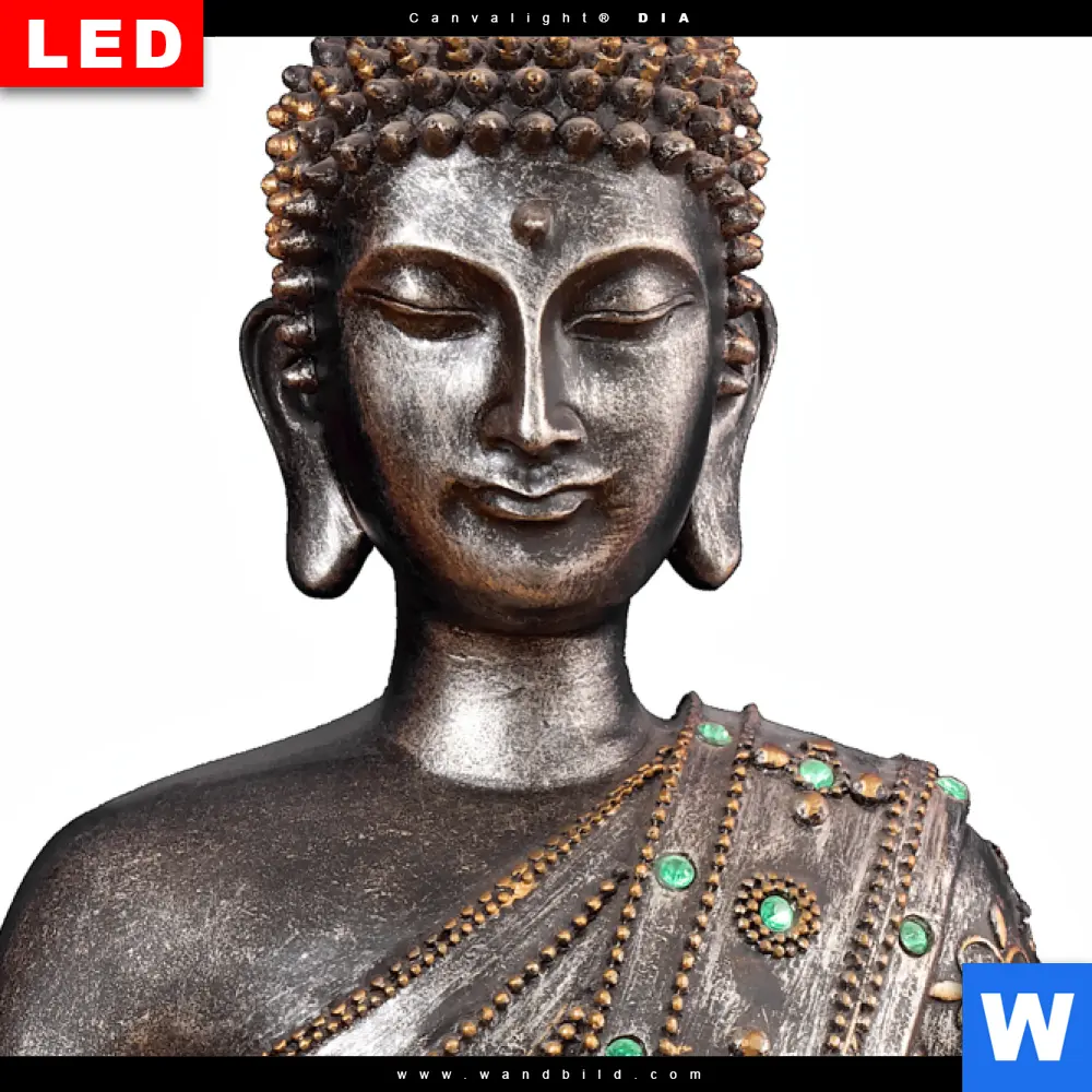 Wechselmotiv Acrylglas Canvalight® DIA | Buddha in Lotus Pose No. 2 | Quadrat - Image 4