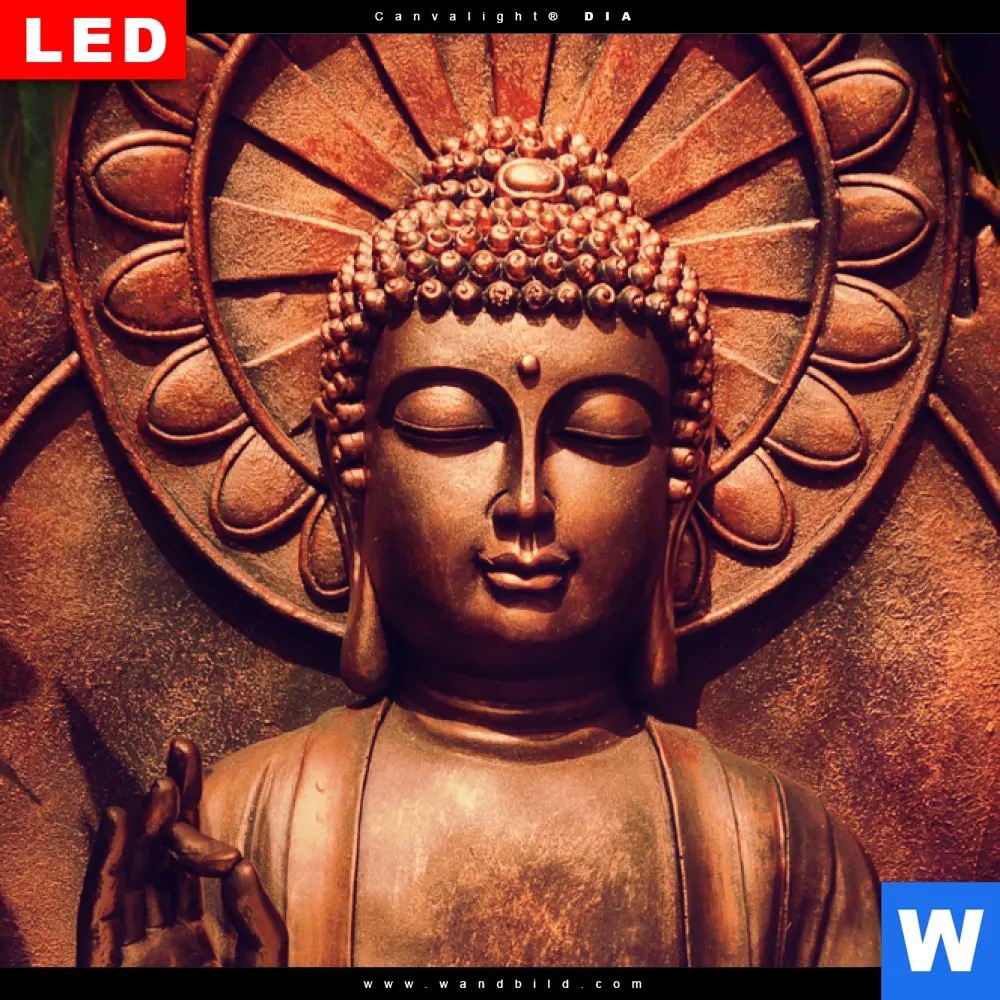 Wechselmotiv Acrylglas Canvalight® DIA | Buddha & Lotusblüte | Quadrat - Image 4