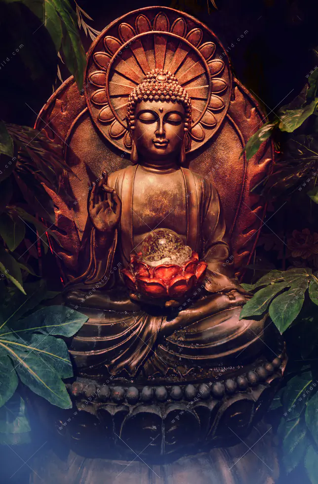 Wechselmotiv Acrylglas Canvalight® DIA | Buddha & Lotusblüte | Quadrat - Image 5