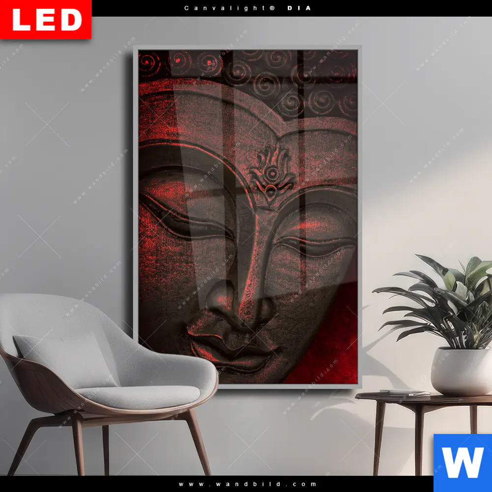 Wechselmotiv Acrylglas Canvalight® DIA | Buddha & Weihrauch | Hochformat