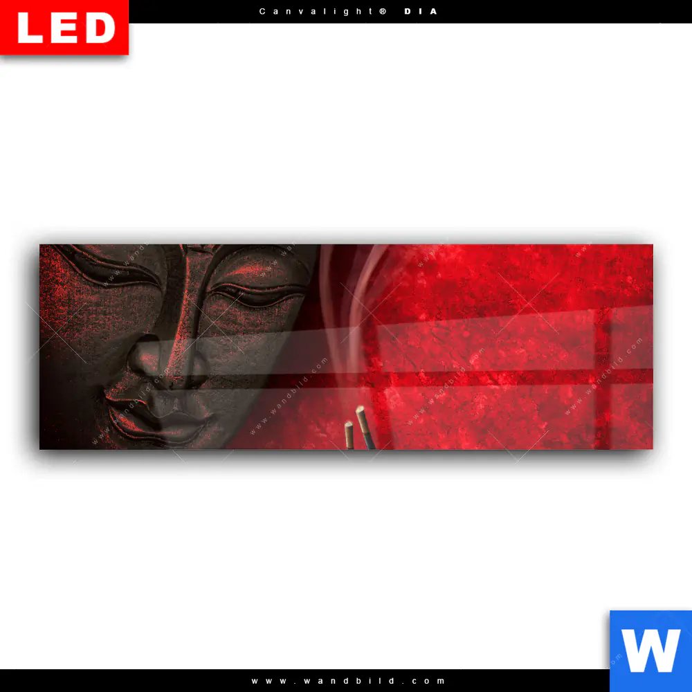 Wechselmotiv Acrylglas Canvalight® DIA | Buddha & Weihrauch | Panorama - Image 2
