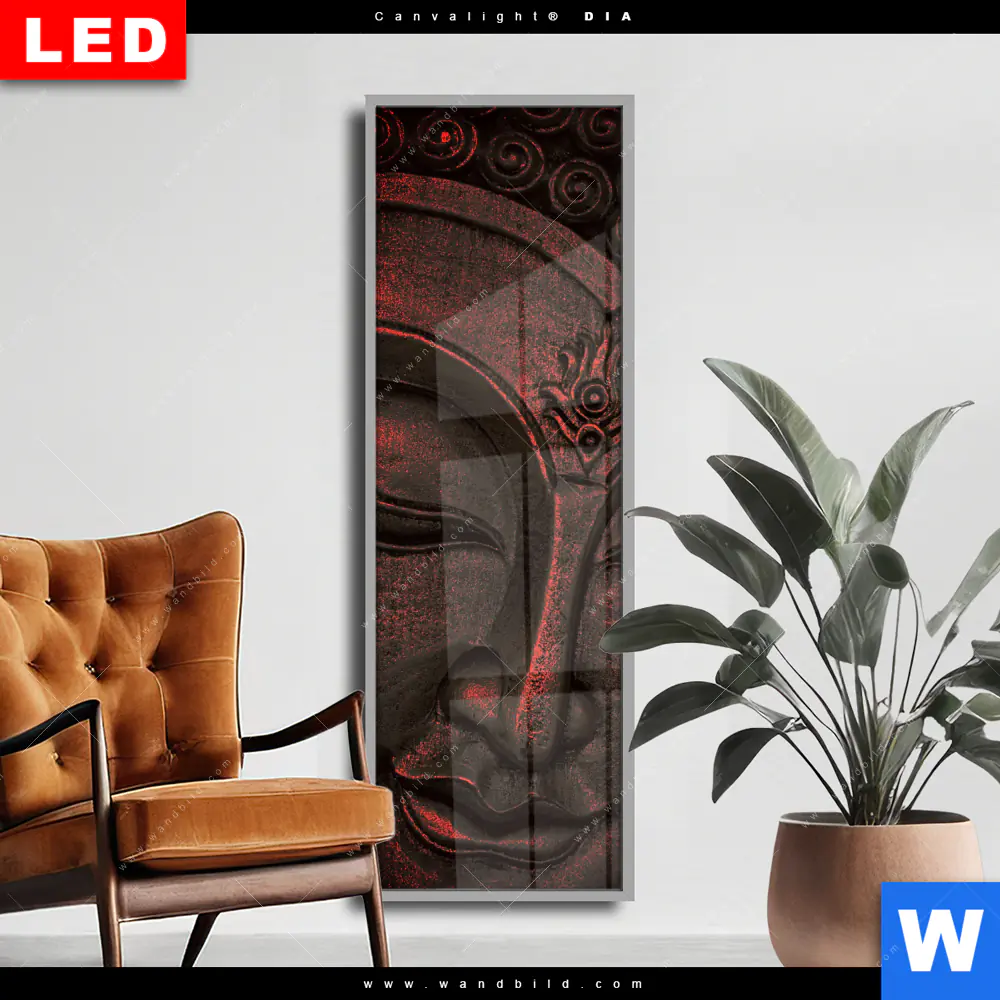 Wechselmotiv Acrylglas Canvalight® DIA | Buddha & Weihrauch | Schmal