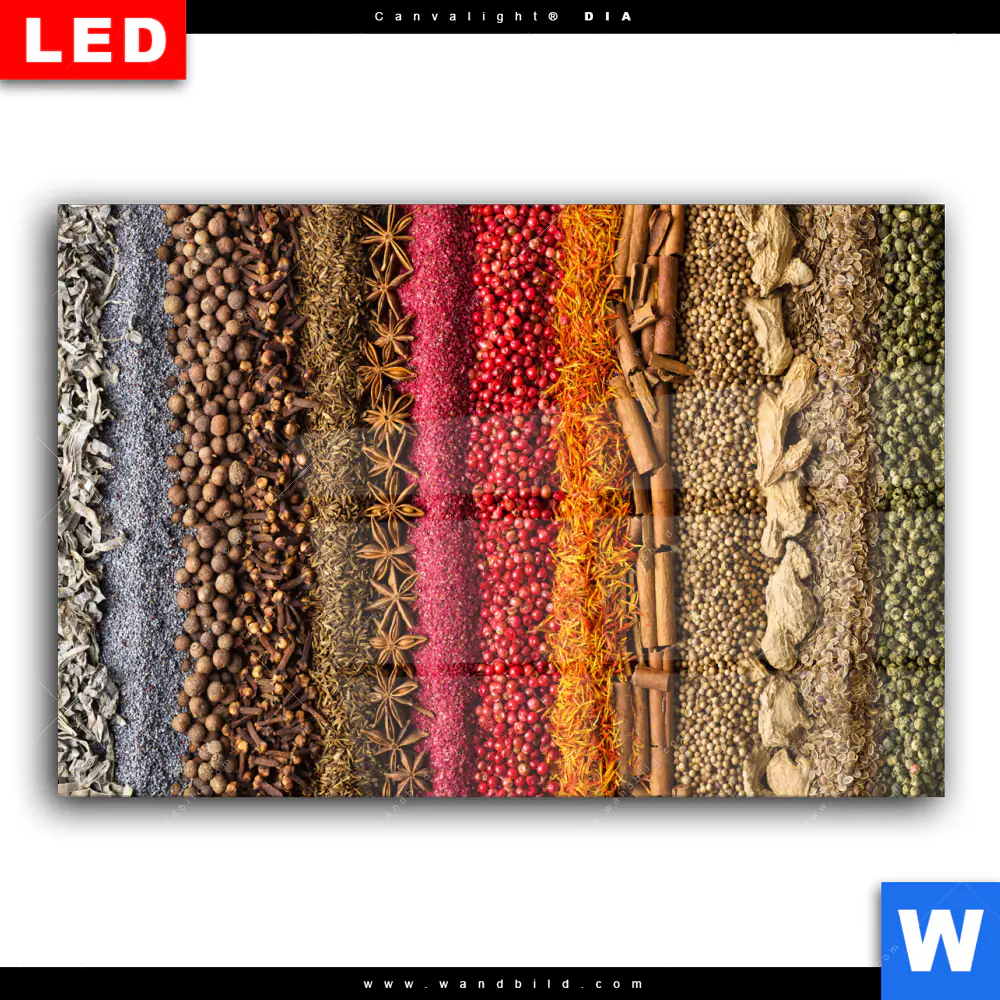 Wechselmotiv Acrylglas Canvalight® DIA | Bunte Gewürze | Querformat - Image 2