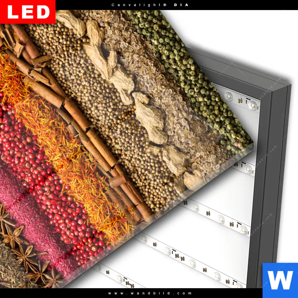 Wechselmotiv Acrylglas Canvalight® DIA | Bunte Gewürze | Querformat - Image 3