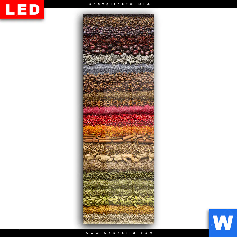 Wechselmotiv Acrylglas Canvalight® DIA | Bunte Gewürze | Schmal - Image 2
