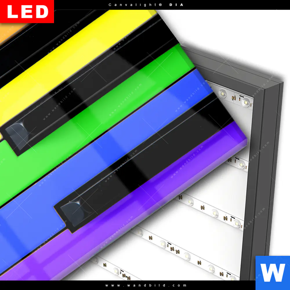 Wechselmotiv Acrylglas Canvalight® DIA | Bunte Klaviertasten | Quadrat - Image 3