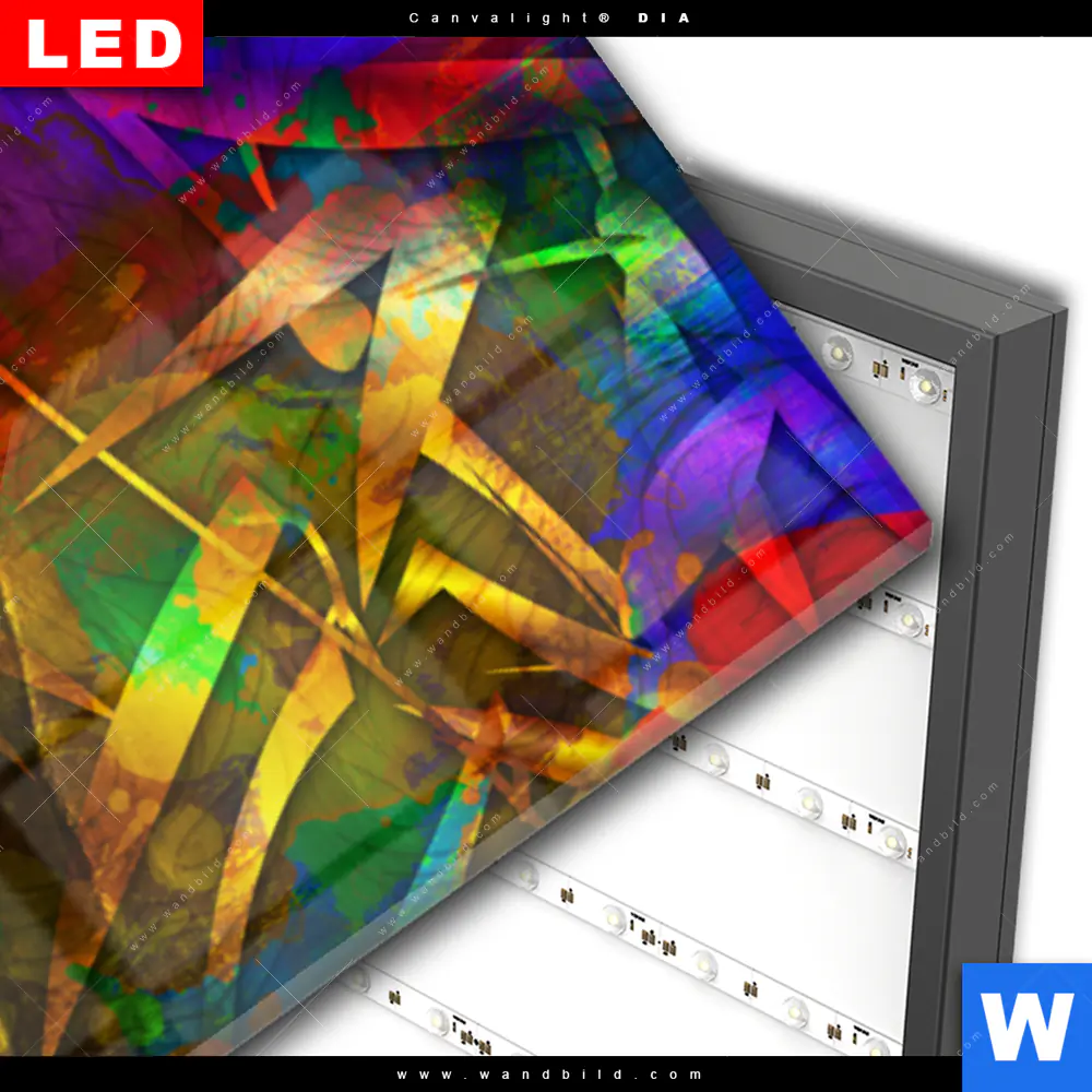 Wechselmotiv Acrylglas Canvalight® DIA | Bunter Buddha | Panorama - Image 3