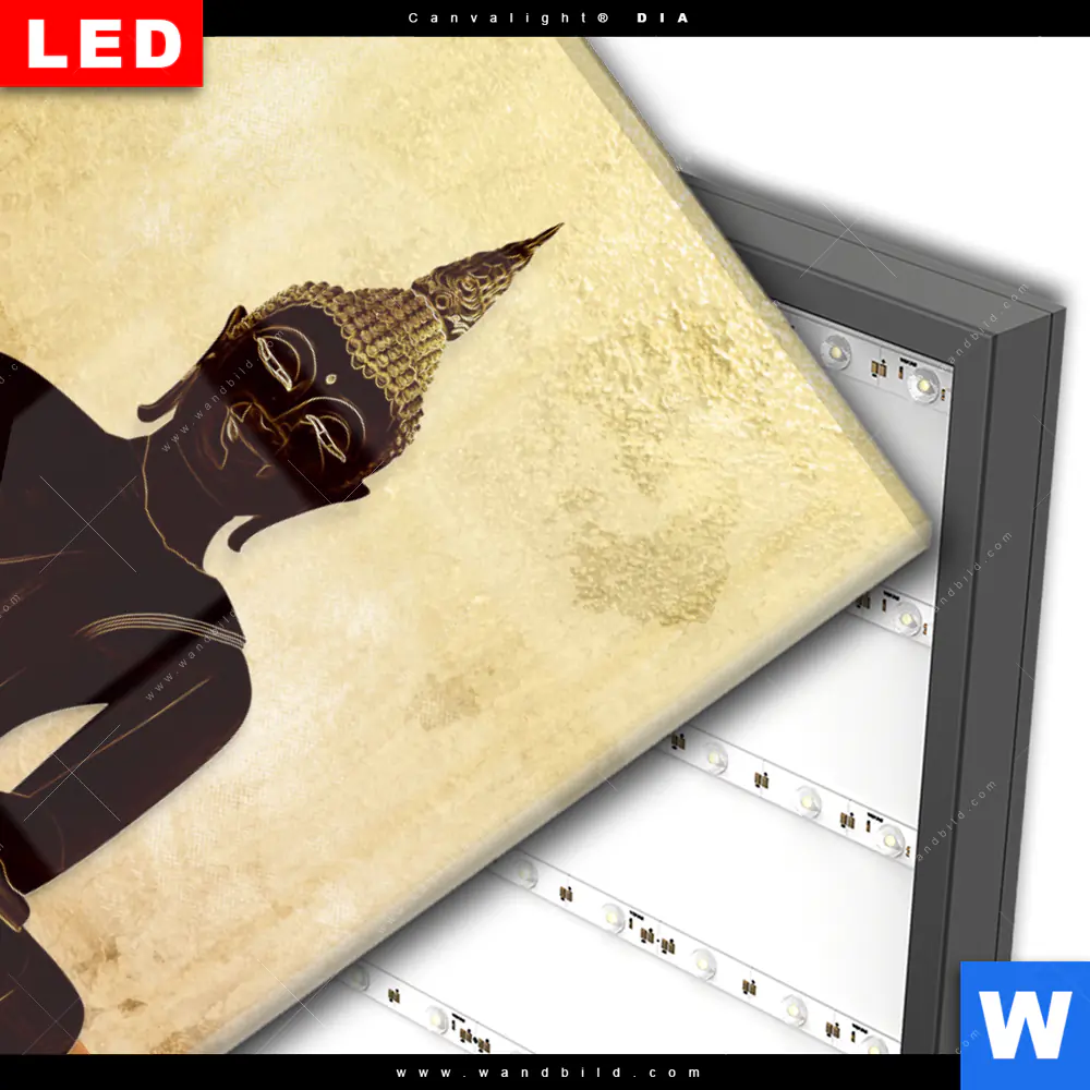 Wechselmotiv Acrylglas Canvalight® DIA | Dark Buddha | Hochformat - Image 3
