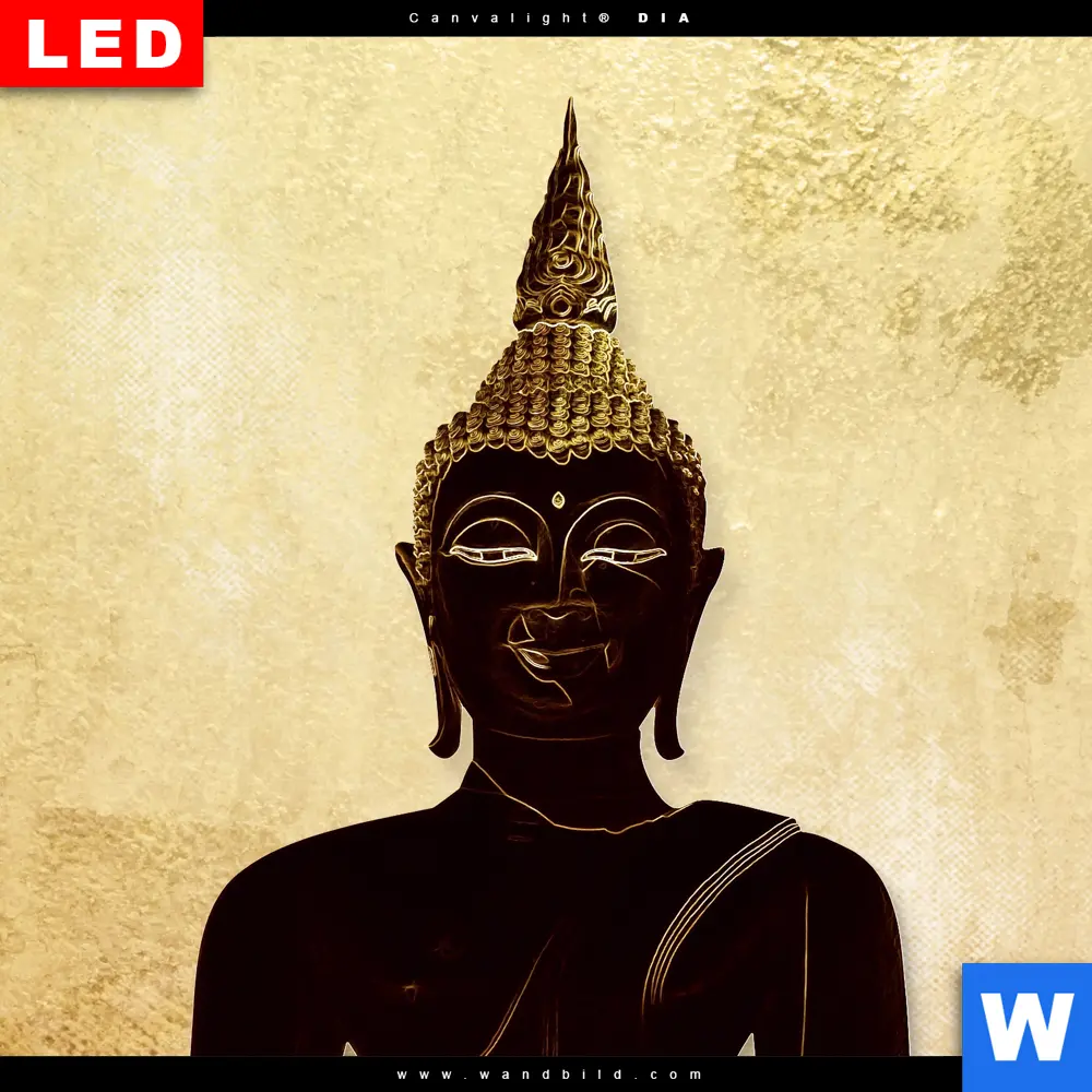 Wechselmotiv Acrylglas Canvalight® DIA | Dark Buddha | Hochformat - Image 4