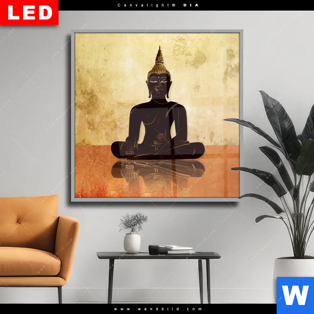Wechselmotiv Acrylglas Canvalight® DIA | Dark Buddha | Quadrat