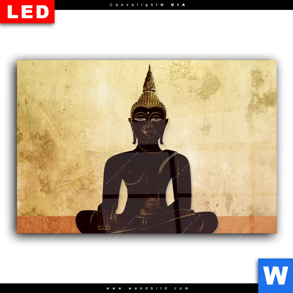 Wechselmotiv Acrylglas Canvalight® DIA | Dark Buddha | Querformat - Image 2