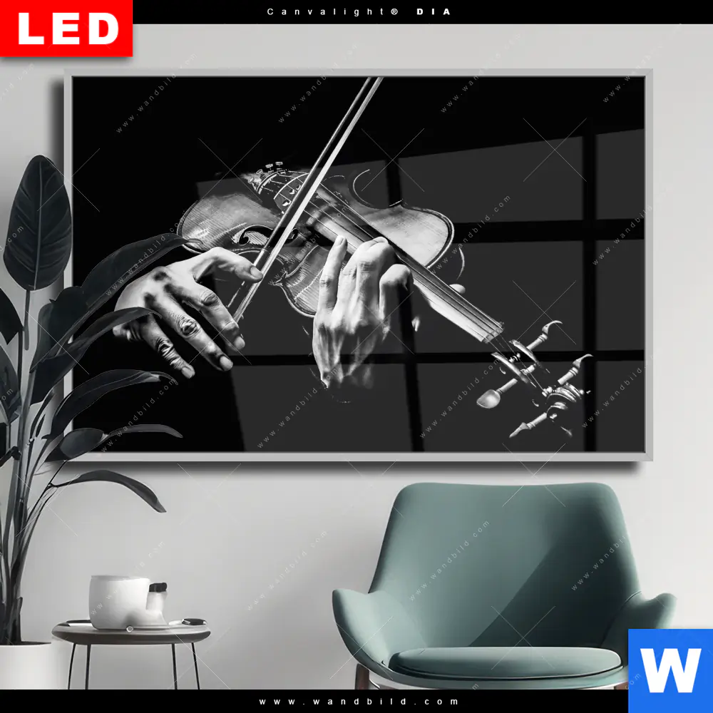 Wechselmotiv Acrylglas Canvalight® DIA | Der Geigenspieler | Querformat