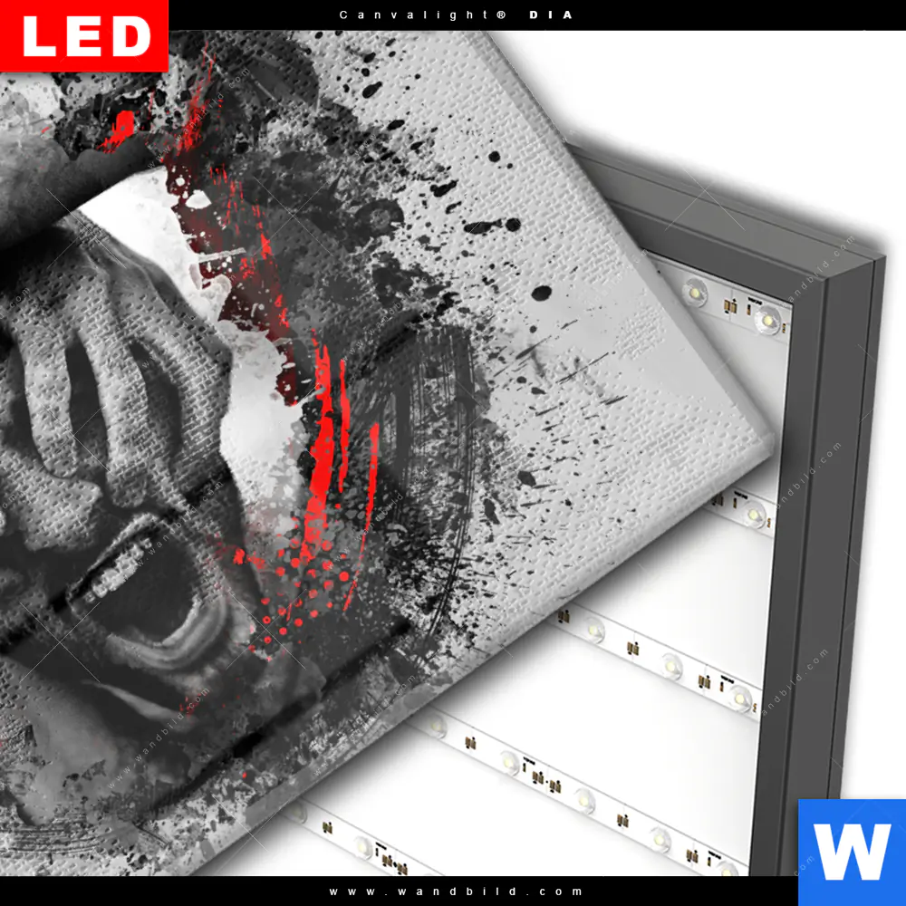 Wechselmotiv Acrylglas Canvalight® DIA | Der Schrei - Grunge-Stil | Querformat - Image 3