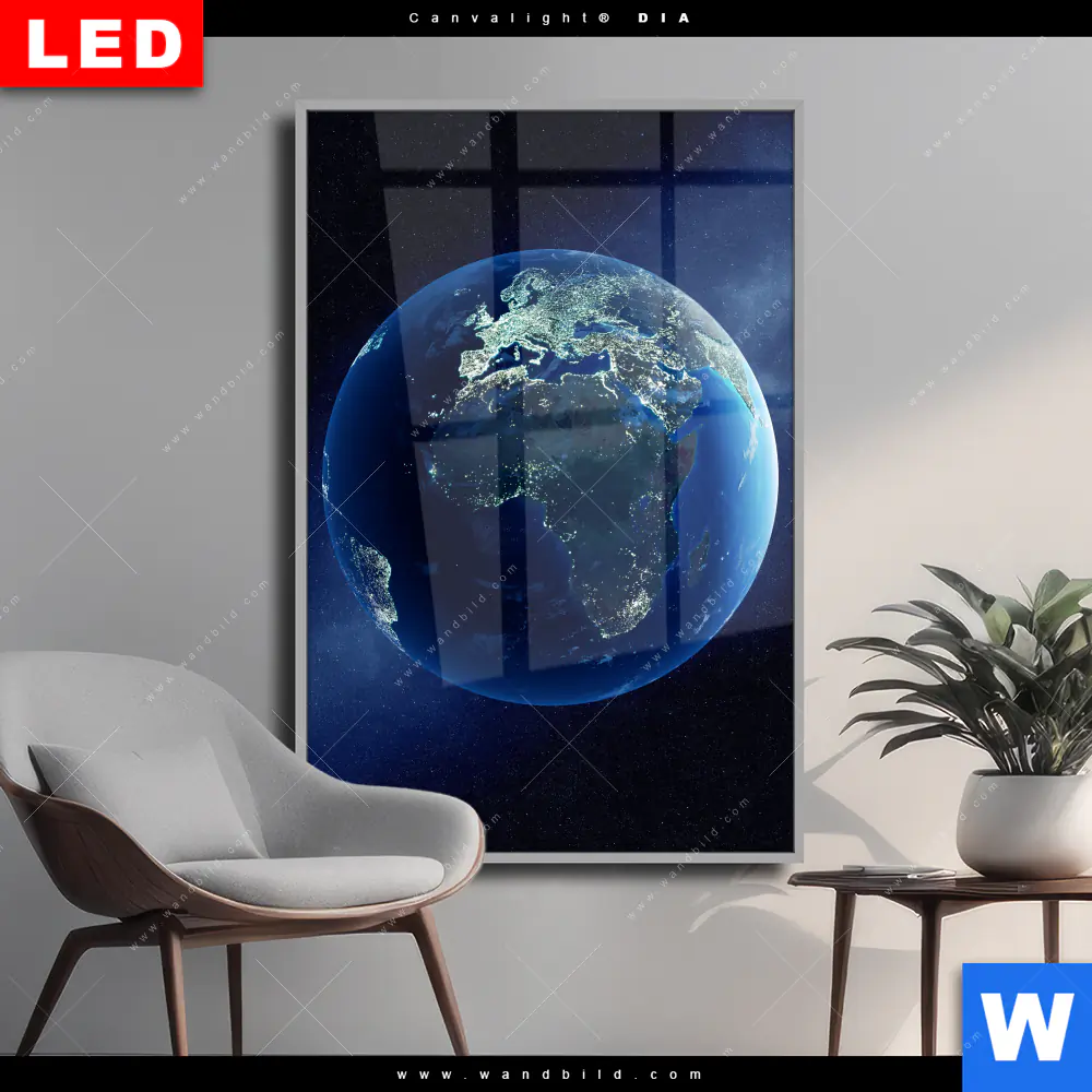 Wechselmotiv Acrylglas Canvalight® DIA | Die Erde | Hochformat
