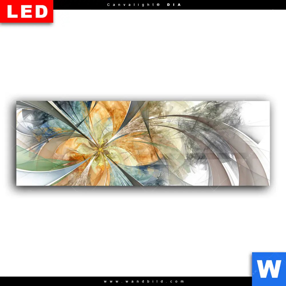 Wechselmotiv Acrylglas Canvalight® DIA | Digitale Blumen No.1 | Panorama - Image 2