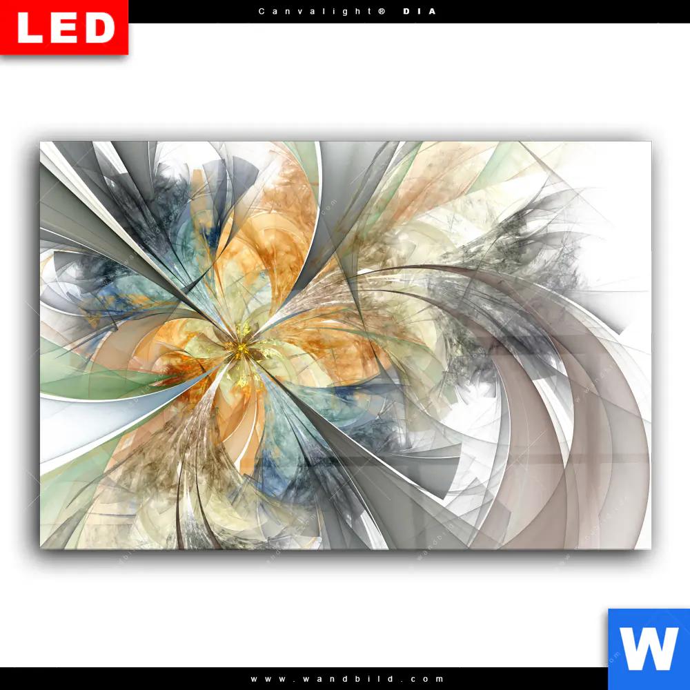Wechselmotiv Acrylglas Canvalight® DIA | Digitale Blumen No.1 | Querformat - Image 2