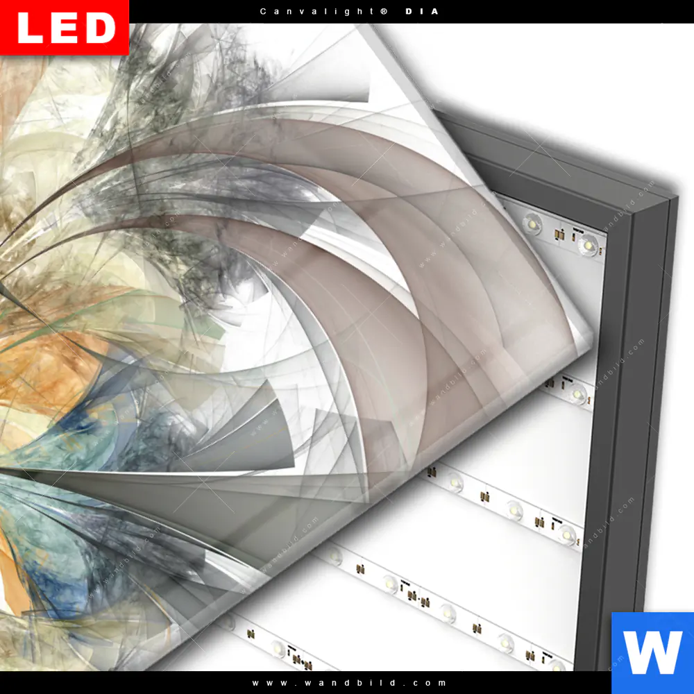 Wechselmotiv Acrylglas Canvalight® DIA | Digitale Blumen No.1 | Querformat - Image 3