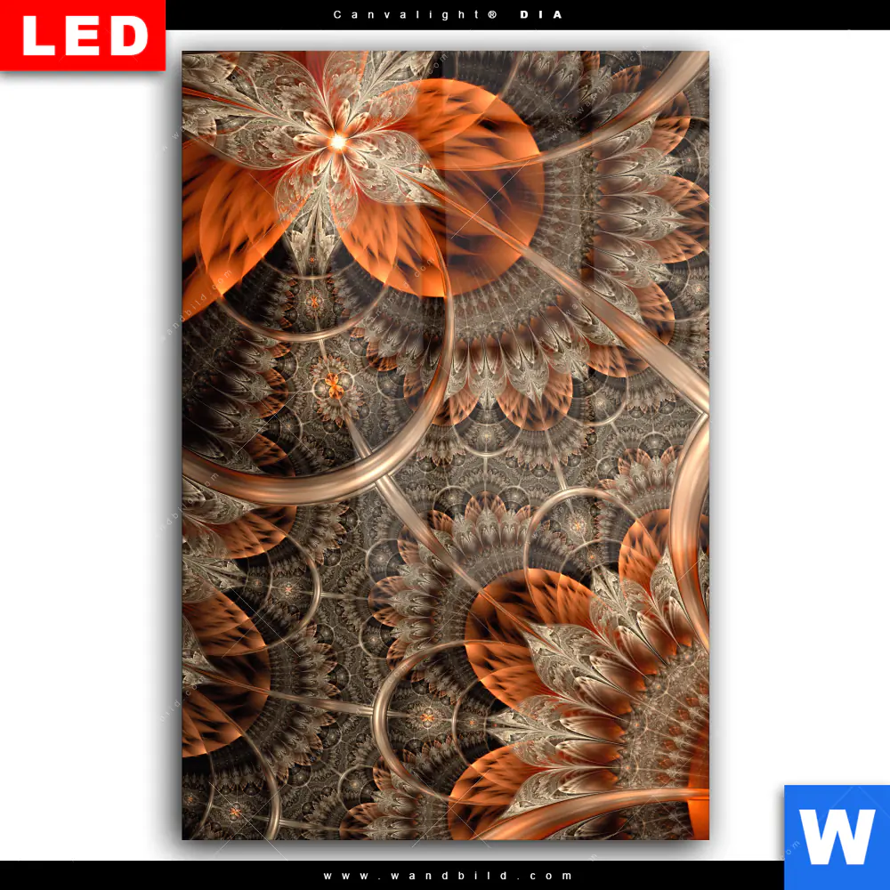Wechselmotiv Acrylglas Canvalight® DIA | Digitale Blumen No.2 | Hochformat - Image 2