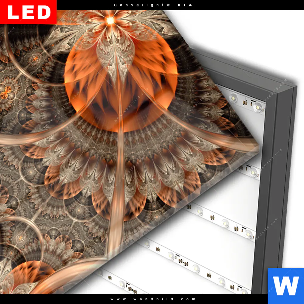 Wechselmotiv Acrylglas Canvalight® DIA | Digitale Blumen No.2 | Hochformat - Image 3