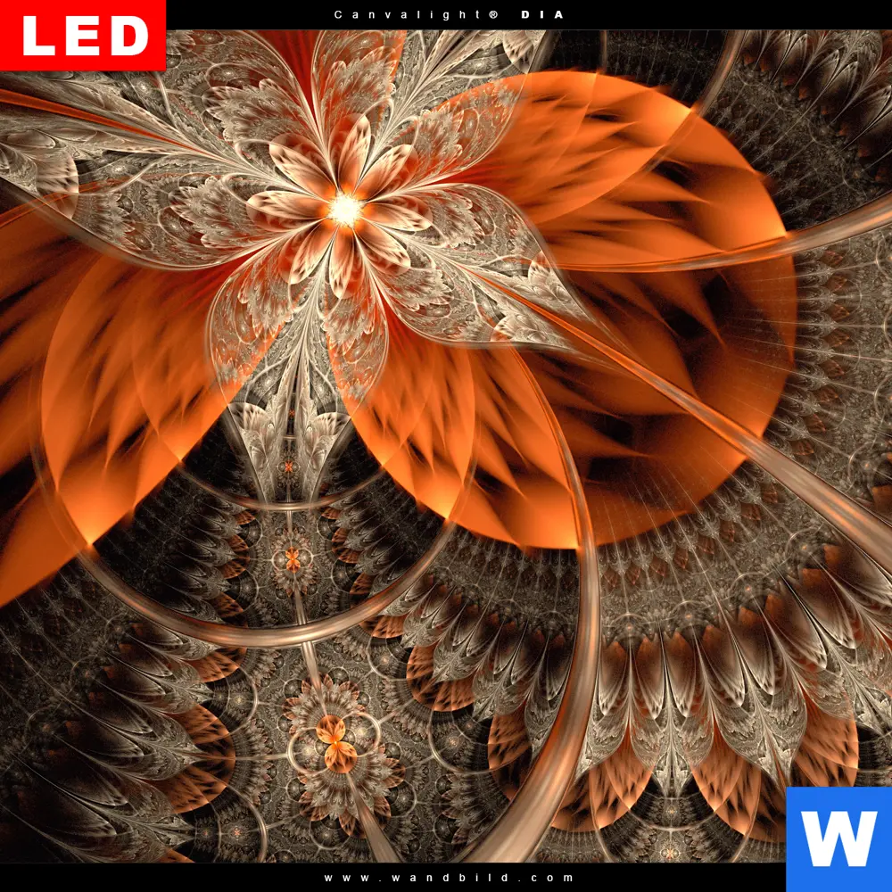 Wechselmotiv Acrylglas Canvalight® DIA | Digitale Blumen No.2 | Panorama - Image 4