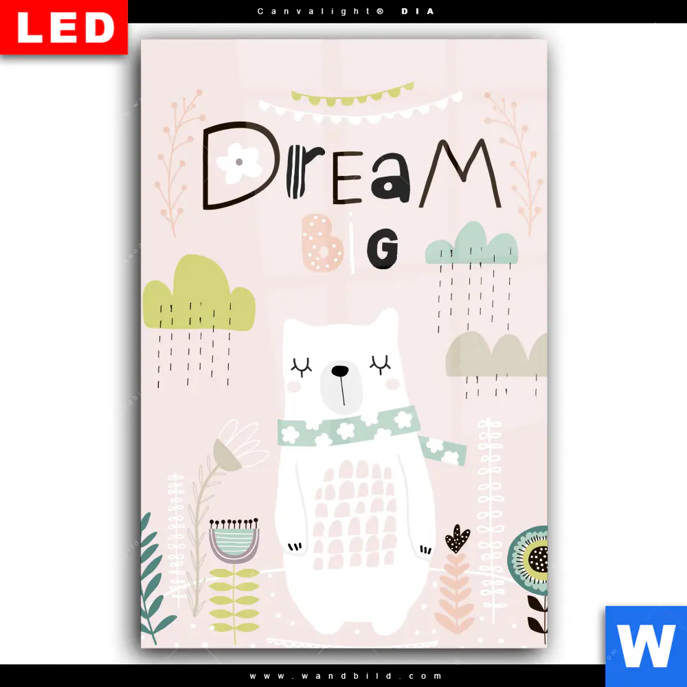 Wechselmotiv Acrylglas Canvalight® DIA | Dream Big Eisbär | Hochformat - Image 2