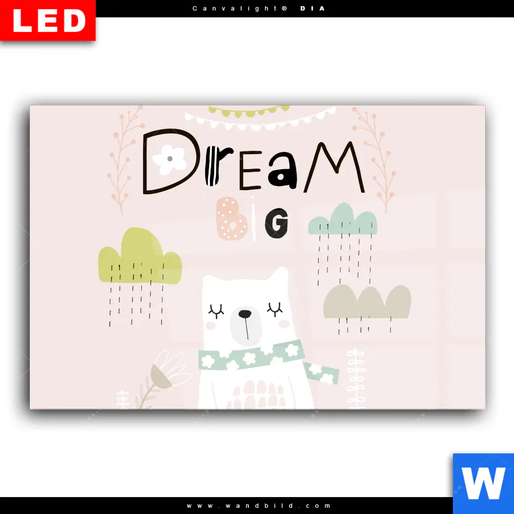Wechselmotiv Acrylglas Canvalight® DIA | Dream Big Eisbär | Querformat - Image 2